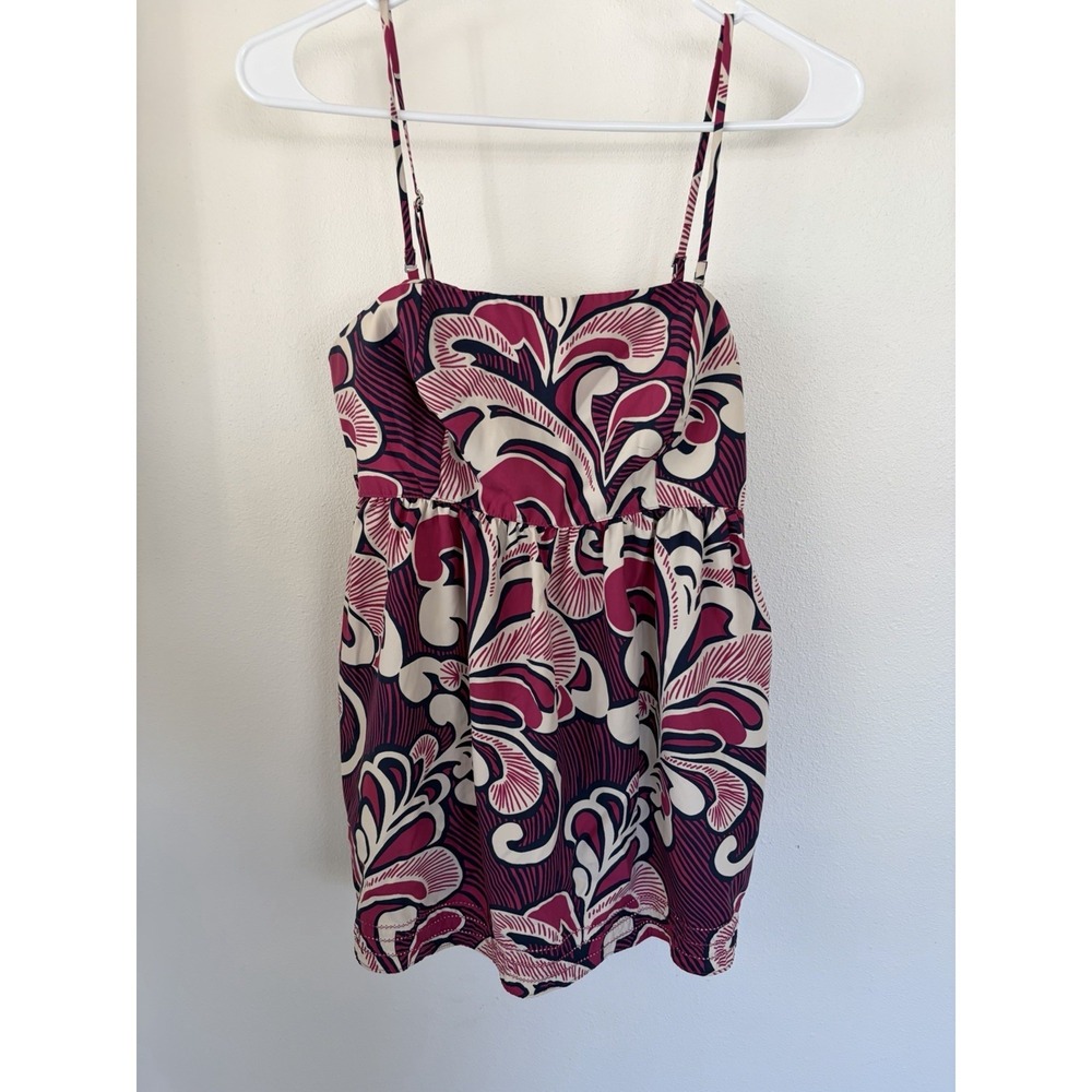 Banana Republic Women's Babydoll Top Y2K‎ Size 6 Floral Print Cottagecore Whimsy